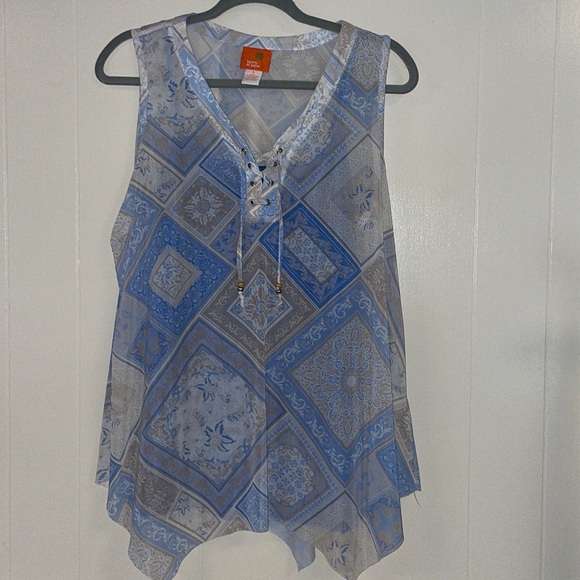 Hearts of Palm Sheer Blouse with cami SzS - Picture 3 of 8